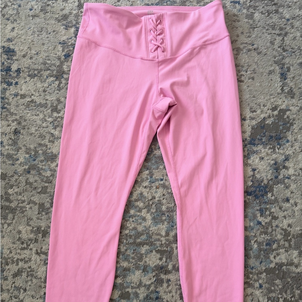 JoyLab Pink Lace-Up Leggings